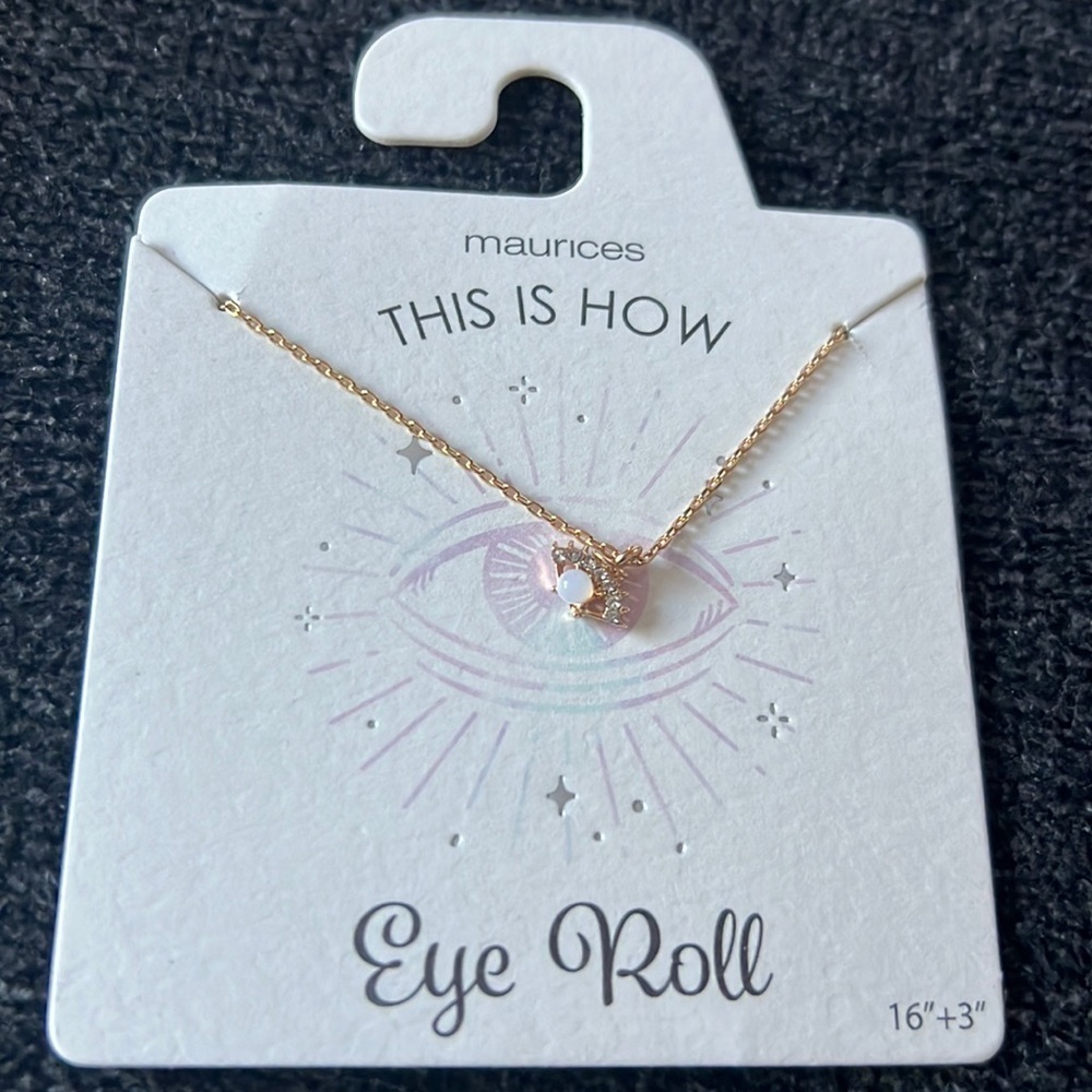 New Maurices This is How Eye Roll necklace